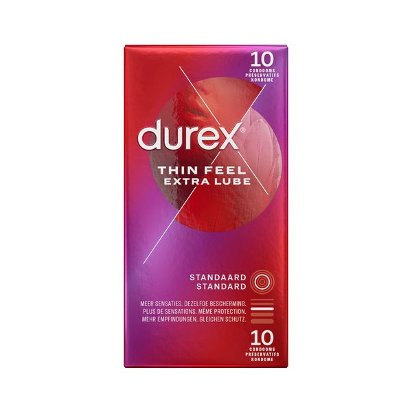 durex thin feel extra lube voorkant 10 stuks