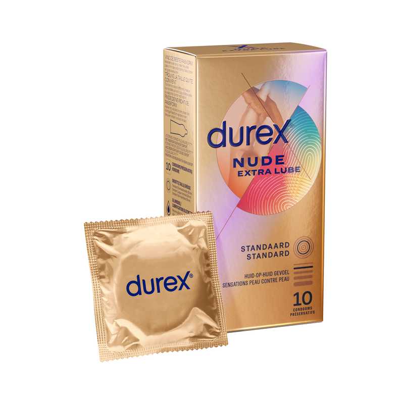Durex Nude Extra Lube condoom 10 stuks